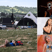 Sam Fender, Olivia Rodrigo and Taylor Swift are likely candidates to perform at Glastonbury 2025 - but who is the bookies' favourite for the Pyramid Stage next year? (Credit: Getty Images)