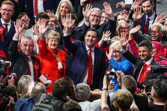 Scottish Labour leader Anas Sarwar and some of the new Scottish Labour MPs. Image: Getty Images.