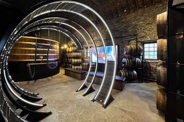 Part of the new Dewar's Aberfeldy warehouse experience