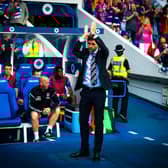 Steven Gerrard applauds the Rangers fans ahead of his first game in charge of the club. Cr: SNS Group.
