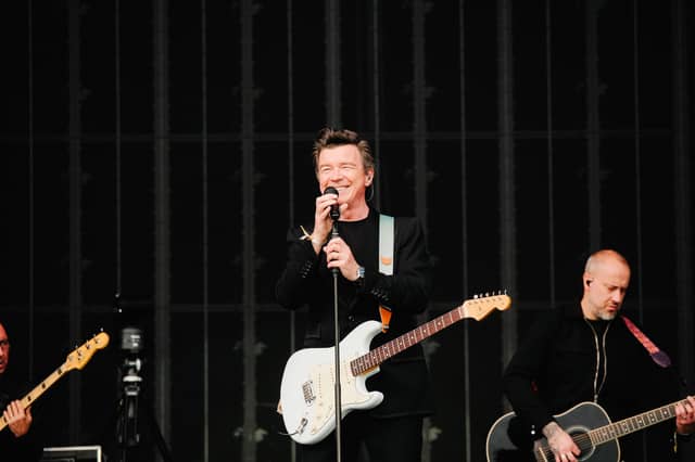 Rick Astley performing at TRNSMT Festival 2024.