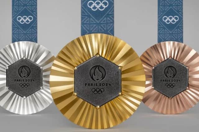 The medals set to be presented to successful athletes at the 2024 Olympics and Paralympics in Paris.