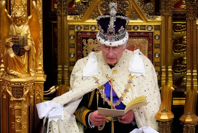 King Charles reads the King's speech in the House of Lords in November last year (Picture: Kirsty Wigglesworth/pool/AFP via Getty Images)