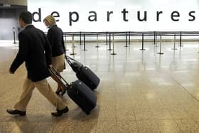 Passengers arrive at Glasgow airport. Picture: Andy Buchanan/AFP via Getty Images
