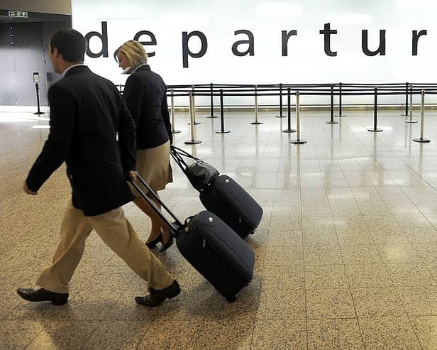 Crew at Glasgow Airport. Picture: Andy Buchanan/AFP via Getty Images