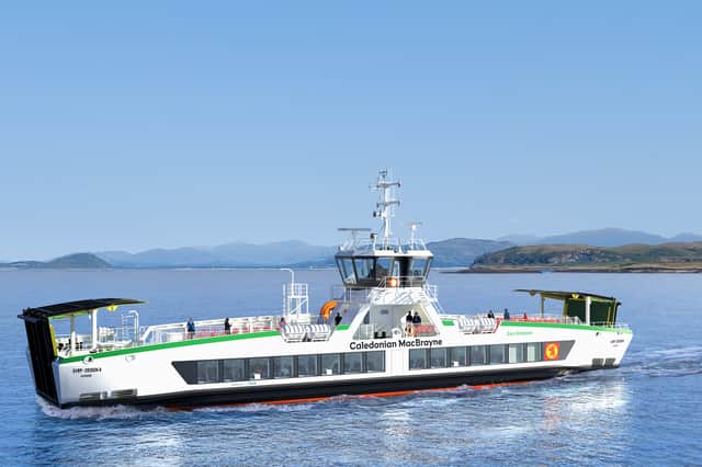 Concept design for the first seven electric ferries for CalMac. (Photo by Transport Scotland/naValue)