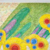 OS map of central Scotland marked to how potential impact of nuclear attack, c.1980s. Image © National Museums Scotland