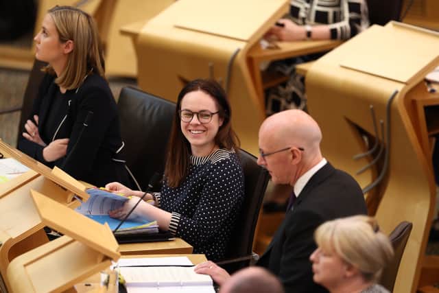 Deputy First Minister Kate Forbes, seen alongside John Swinney at the Scottish Parliament Picture: Jeff J Mitchell/Getty Images)