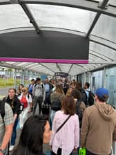 Passengers are queuing around the outside of Edinburgh Airport as the hub is hit by a global IT outage. Picture: Tracy McQue