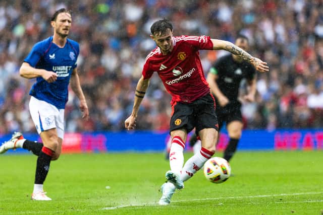 Joe Hugill netted the second for Man Utd.