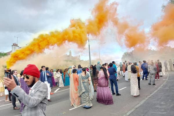 Craigleith Crescent was filled with colour during the filming