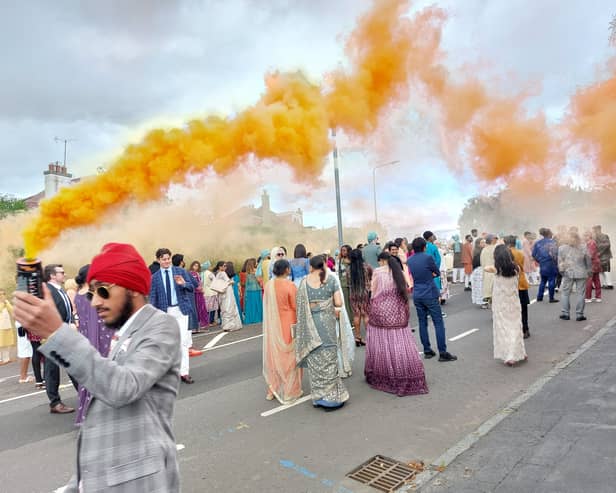 Craigleith Crescent was filled with colour during the filming