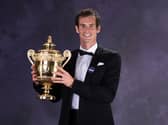 Andy Murry with the Wimbledon trophy after winning the tournament in 2016.