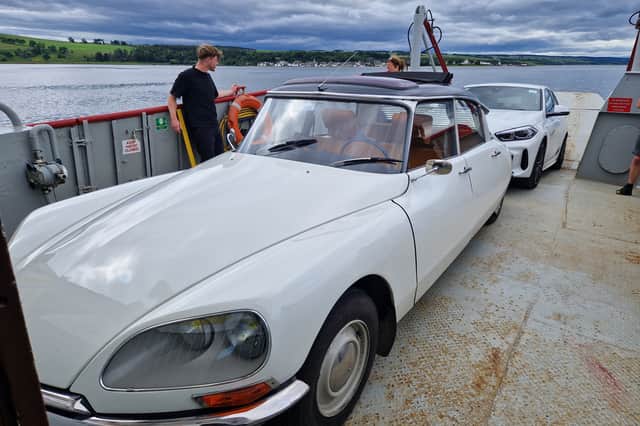 A 1971 Citroen DS aboard the ferry on June 21.
