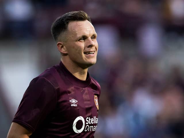 Lawrence Shankland has once again been linked with Rangers. Cr: SNS Group.