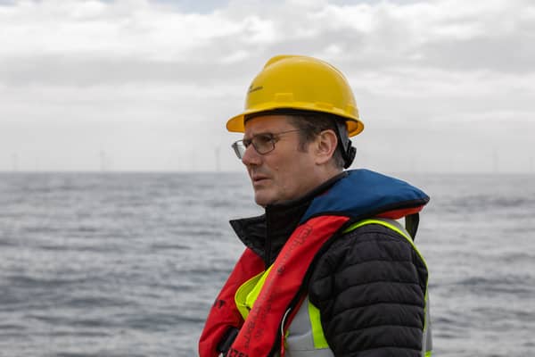 Keir Starmer pictured during a visit to the Beatrice wind farm off the Caithness coast last year (Picture: Paul Campbell/PA)