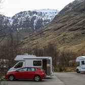 Motorhomes parked up in Glencoe in 2022. A new £40 pass for motorhome users aims to raise revenue for Highland Council - but has been met with stiff opposition. 