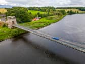 The Union Chain Bridge, Berwick upon Tweed on the England Scotland border