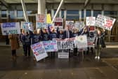 Fornethy Survivors campaigning outside the Scottish Parliament. Image: Lisa Ferguson/National World.