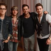 (L- R) Tom Fletcher, Dougie Poynter, Harry Judd and Danny Jones of McFly; the group are one of the three headline acts performing this weekend at Camp Bestival Dorset 2024. (Credit: Ian Gavan/Getty Images for Sony Pictures)