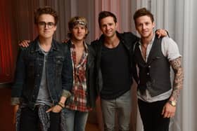 (L- R) Tom Fletcher, Dougie Poynter, Harry Judd and Danny Jones of McFly; the group are one of the three headline acts performing this weekend at Camp Bestival Dorset 2024. (Credit: Ian Gavan/Getty Images for Sony Pictures)