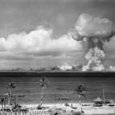 A mushroom cloud forms after an atomic bomb test on Bikini Atoll in the Marshall Islands in 1946 (Picture: Keystone/Getty Images)