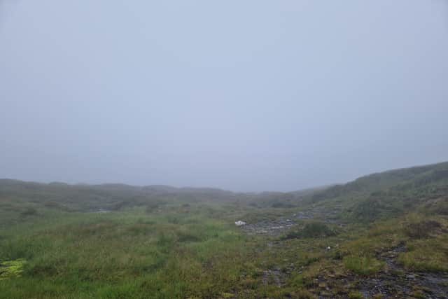 Thick fog rolling in to the hilltops