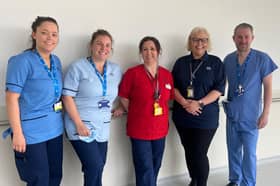 Members of the Capella team - (L-R) Ava Bowie, Nicky Mcaleese, Sarah Gemmel, Kirstine Burns, Dr Andrew Eccleston.  The team also consists of Claire Henderson, Jill Lindsay, Sarah Murphy and Liz Campbell.