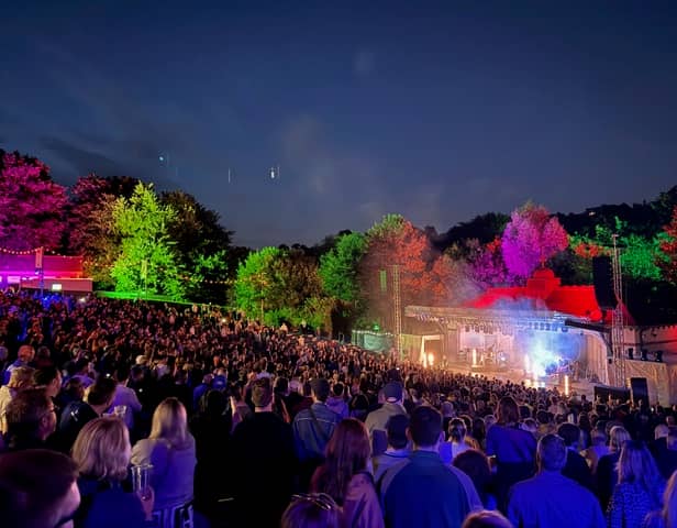 A sell out crowd at Kelvingrove Bandstand