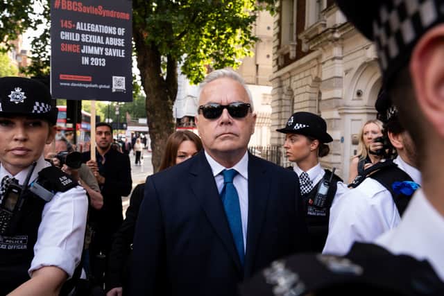 Former BBC broadcaster Huw Edwards arriving at Westminster Magistrates' Court, London. Picture: Aaron Chown/PA Wire