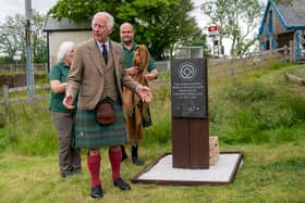 King Charles III unveils the Flow Country World Heritage Site plaque