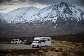 A campervan is parked in a car park near Fort William. Picture: Jeff J Mitchell/Getty Images