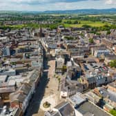 City center Dumfries by drone - homes in Dumfries and Galloway recorded the biggest jump in price across the country