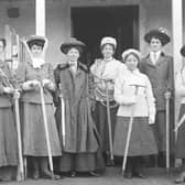 Jane Inglis Clark of Edinburgh (pictured holding ropes), a founding member of the Ladies' Scottish Climbing Club. Members are pictured ahead of a New Year outing in 1909 (Picture submitted)