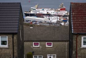 The Glen Sannox ferry in Port Glasgow, which has been its home for about seven years since its 'launch' (Picture: Peter Summers/Getty Images)