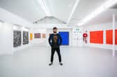 Sam Kissajukian and his painting