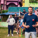 Andrew 'Freddie' Flintoff in India, with (bottom row) Ben, Kyle, Eli, Sean, Freddie, Finn, Hemi, Dylan, (top row) Adnan, Harrison and Josh, for his BBC documentary, called Freddie Flintoff's Field Of Dreams On Tour. Picture: BBC/South Shore/PA Wire