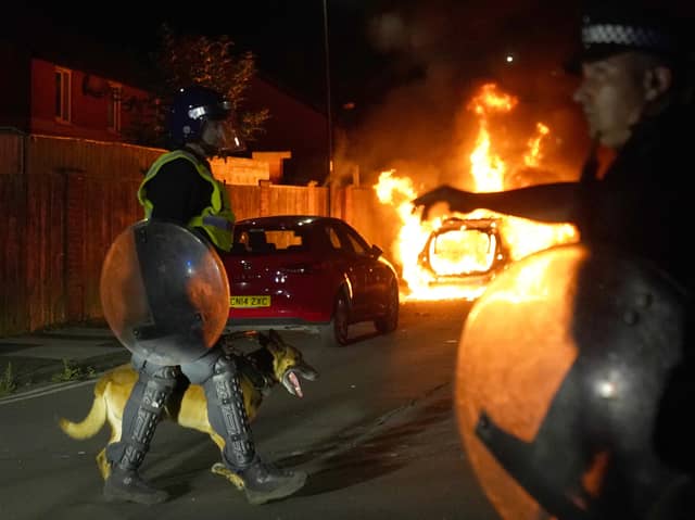 Riots like this one in Hartlepool could spill over into Scotland. Image: Press Association.