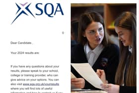 Some pupils received a blank space on their emails where they should have got their results in an error the Scottish Qualifications was forced to fix