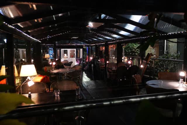 Inside the pavilion at Cafe 52, Aberdeen.