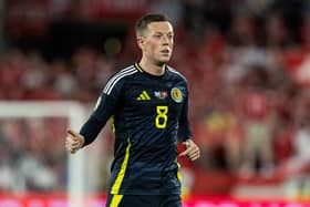 Celtic's Callum McGregor, pictured in action for Scotland at Euro 2024, has announced his retirement from international football.. (Photo by Craig Foy / SNS Group)