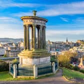 The view from Calton Hill looking across Edinburgh