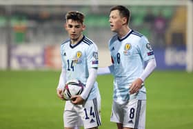 Callum McGregor (right) on Scotland duty with Billy Gilmour.
