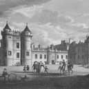 The Palace of Holyroodhouse depicted in 1831 when its grounds provided protection for debtors (Picture: Fisher Son & Co/The Print Collector/Getty Images)