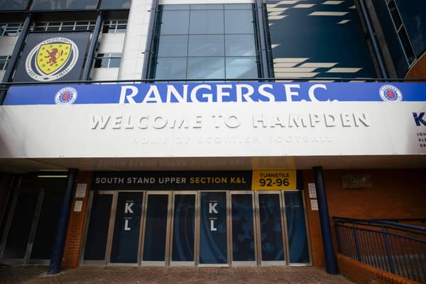 Hampden has been given a Rangers makeover ahead of the club's first home match at the national stadium. (Photo by Craig Williamson / SNS Group)