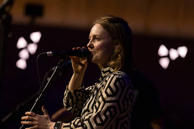 Kim Carnie, singer with Manran, performs at the EIF