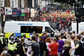 In the aftermath of the riots and counter protests which have rocked the UK, we need the knowledge and expertise of police in handling chaotic and volatile gatherings more than ever, writes Karyn McCluskey. (Photo by BENJAMIN CREMEL / AFP) 