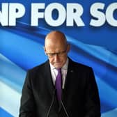 First Minister John Swinney addresses the media after the general election result. Picture: Michael Boyd/Getty Images