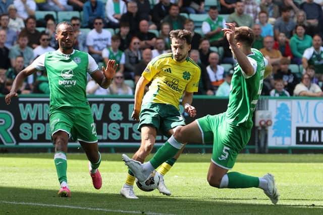 Nicolas Kuhn impressed for Celtic against Hibs.