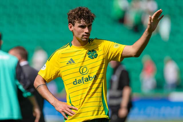 Wanted Celtic midfielder Matt O'Riley played in the 2-0 win over Hibs.